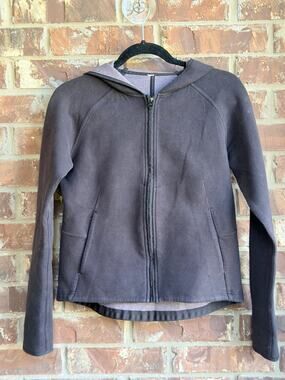 Lululemon Daily Practice Jacket Women's Size 4 Black Full Zip Hooded Yoga
